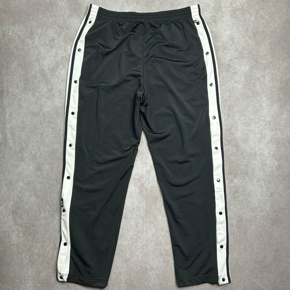 Adidas Women's Adibreak Trefoil Pants Style IU2519 Sz 1X Black White Snap Stripe - Picture 2 of 9